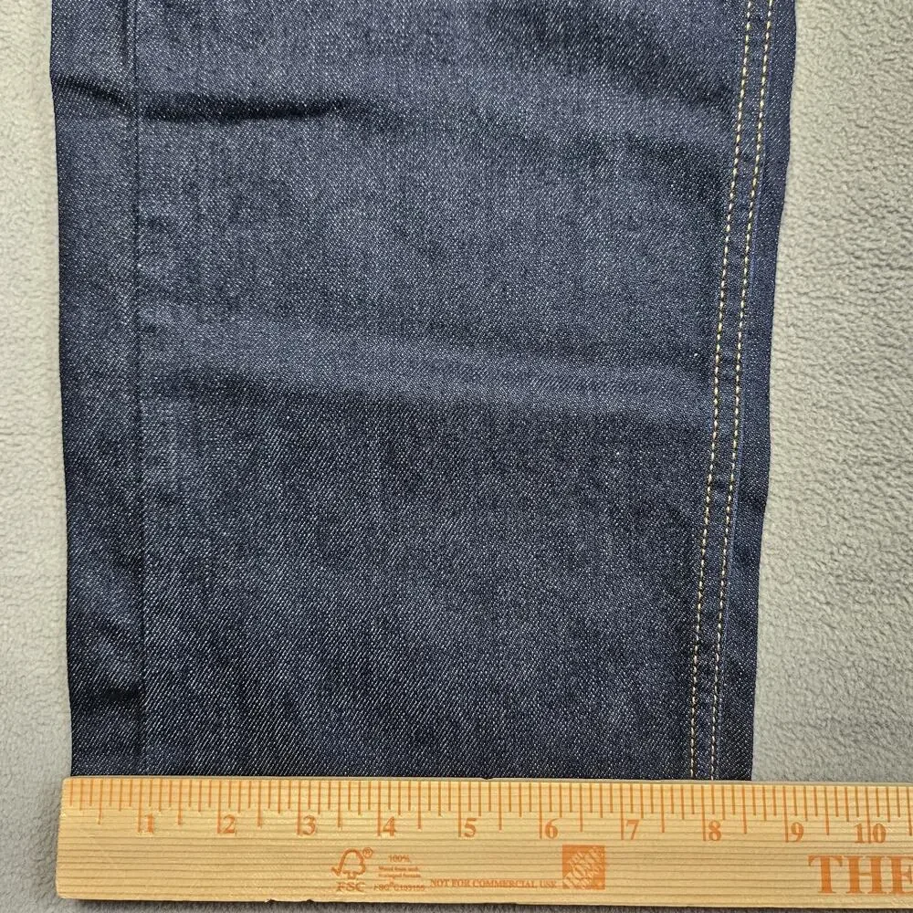 Levis 505 Jeans Mens 36x34 Blue Denim Regular Straight Stretch Pants Work Dark‎